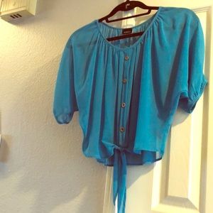Cropped Blue Blouse